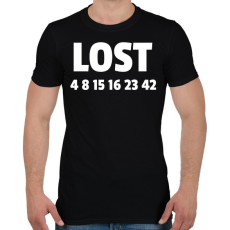 PRINTFASHION LOST - Férfi póló - Fekete