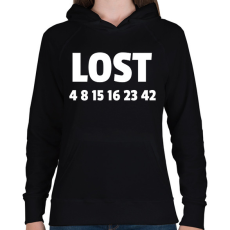 PRINTFASHION LOST - Női kapucnis pulóver - Fekete