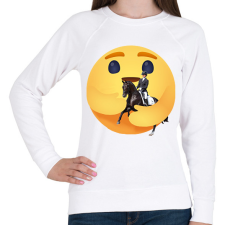 PRINTFASHION Lovaglás - Női pulóver - Fehér női pulóver, kardigán