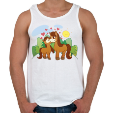 PRINTFASHION Lovak - Férfi atléta - Fehér