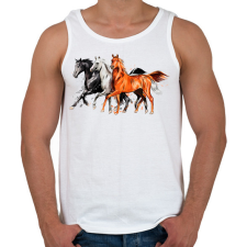 PRINTFASHION Lovak - Férfi atléta - Fehér atléta, trikó