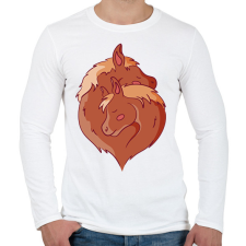 PRINTFASHION Lovak - Férfi hosszú ujjú póló - Fehér férfi póló