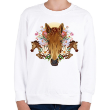 PRINTFASHION Lovak - Gyerek pulóver - Fehér gyerek pulóver, kardigán