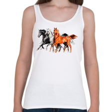 PRINTFASHION Lovak - Női atléta - Fehér női trikó