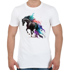 PRINTFASHION Lovas - Férfi póló - Fehér férfi póló