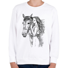 PRINTFASHION lovas - Gyerek pulóver - Fehér gyerek pulóver, kardigán