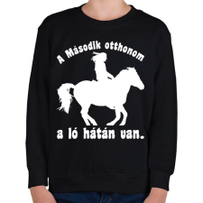 PRINTFASHION lovas - Gyerek pulóver - Fekete gyerek pulóver, kardigán