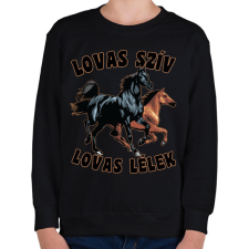 PRINTFASHION lovas - Gyerek pulóver - Fekete gyerek pulóver, kardigán