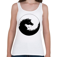 PRINTFASHION Lovas jin-jang - Női atléta - Fehér női trikó