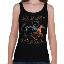 PRINTFASHION lovas - Női atléta - Fekete női trikó