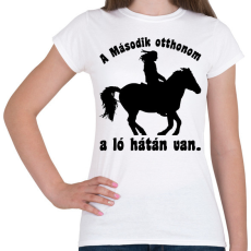 PRINTFASHION lovas - Női póló - Fehér