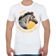 PRINTFASHION Lovas szív - Appaloosa - Férfi póló - Fehér