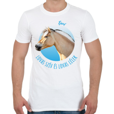 PRINTFASHION Lovas szív - Fjord - Férfi póló - Fehér férfi póló