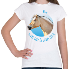 PRINTFASHION Lovas szív - Fjord - Női póló - Fehér női póló