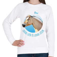 PRINTFASHION Lovas szív - Fjord - Női pulóver - Fehér