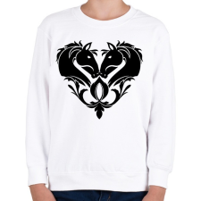PRINTFASHION Lovas szív - Gyerek pulóver - Fehér gyerek pulóver, kardigán