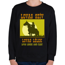 PRINTFASHION LOVAS SZÍV - Gyerek pulóver - Fekete
