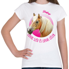 PRINTFASHION Lovas szív - Haflingi - Női póló - Fehér női póló