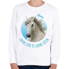 PRINTFASHION Lovas szív - Lipicai - Gyerek pulóver - Fehér gyerek pulóver, kardigán