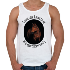 PRINTFASHION Lovas szív Lovas lélek - Férfi atléta - Fehér atléta, trikó