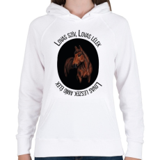 PRINTFASHION Lovas szív Lovas lélek - Női kapucnis pulóver - Fehér