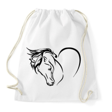 PRINTFASHION Lovas szív - Sportzsák, Tornazsák - Fehér tornazsák
