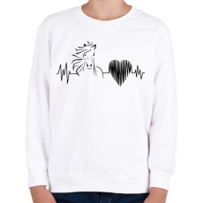 PRINTFASHION Lovas szívdobbanás - Gyerek pulóver - Fehér