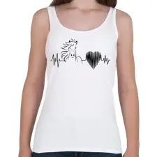 PRINTFASHION Lovas szívdobbanás - Női atléta - Fehér női trikó