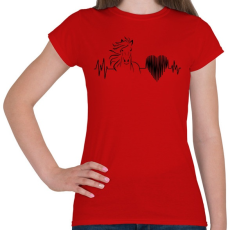 PRINTFASHION Lovas szívdobbanás - Női póló - Piros