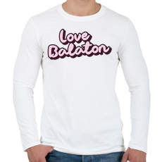 PRINTFASHION Love Balaton - Férfi hosszú ujjú póló - Fehér