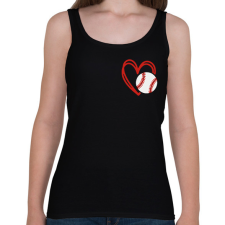 PRINTFASHION Love baseball - Női atléta - Fekete női trikó