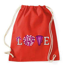 PRINTFASHION Love cheerleader - Sportzsák, Tornazsák - Piros tornazsák
