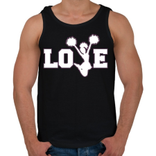 PRINTFASHION Love Cheerleading - Férfi atléta - Fekete atléta, trikó