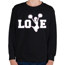 PRINTFASHION Love Cheerleading - Gyerek pulóver - Fekete gyerek pulóver, kardigán