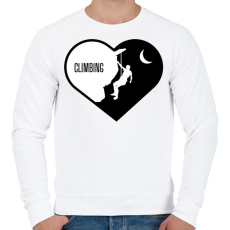 PRINTFASHION Love climbing - Férfi pulóver - Fehér