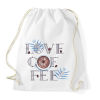 PRINTFASHION Love Coffee - Sportzsák, Tornazsák - Fehér