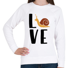PRINTFASHION Love - csiga - Női pulóver - Fehér