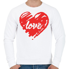 PRINTFASHION Love day - Férfi pulóver - Fehér férfi pulóver, kardigán