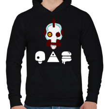 PRINTFASHION Love Death and Robots  - Férfi kapucnis pulóver - Fekete férfi pulóver, kardigán