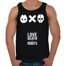 PRINTFASHION Love Death and Robots logo - Férfi atléta - Fekete atléta, trikó