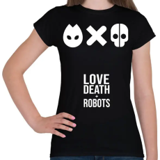 PRINTFASHION Love Death and Robots logo - Női póló - Fekete