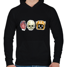 PRINTFASHION Love Death + Robots - Férfi kapucnis pulóver - Fekete