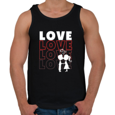 PRINTFASHION Love felirat - Férfi atléta - Fekete atléta, trikó