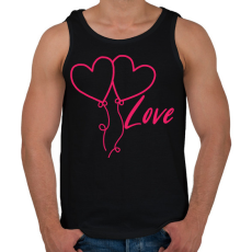 PRINTFASHION Love - Férfi atléta - Fekete