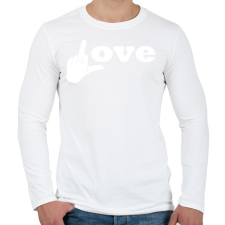 PRINTFASHION love - Férfi hosszú ujjú póló - Fehér férfi póló