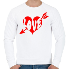 PRINTFASHION LOVE - Férfi pulóver - Fehér