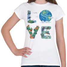 PRINTFASHION Love Föld - Női póló - Fehér női póló