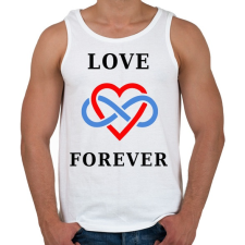 PRINTFASHION LOVE FOREVER2 - Férfi atléta - Fehér atléta, trikó