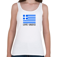 PRINTFASHION LOVE GREECE - Női atléta - Fehér női trikó