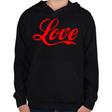 PRINTFASHION Love - Gyerek kapucnis pulóver - Fekete